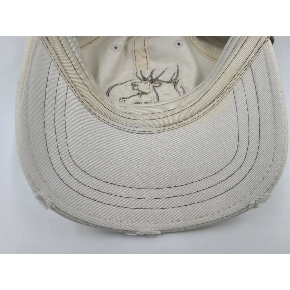 RMEF Rocky Mountain‎ Elk Foundation Camo Distressed Strapback Adjustable Hat Cap